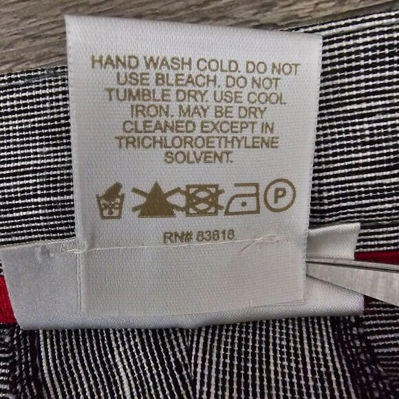 Austin Reed New 100% Linen High Waist Black And White Flat Front Chino Pants - Picture 9 of 10